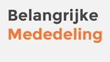 belangrijke mededeling